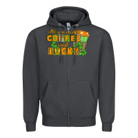 Smoke All you need is coffee and lucky Zipper Hoodie - CowGirlArtShop