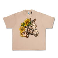 Burro appaloosa horse with sunflowers Urban Heavy Tee - LillyAllenDesigns