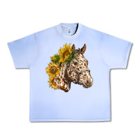 Grape Ice appaloosa horse with sunflowers Urban Heavy Tee - LillyAllenDesigns