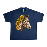 Navy appaloosa horse with sunflowers Urban Heavy Tee - LillyAllenDesigns