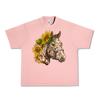 Salmon appaloosa horse with sunflowers Urban Heavy Tee - LillyAllenDesigns