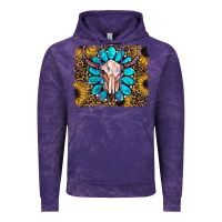 Cloud Purple leopard sunflowers and gemstone skull Vintage Hoodie - RanaPortraitStore