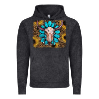 Vintage Black leopard sunflowers and gemstone skull Vintage Hoodie - RanaPortraitStore