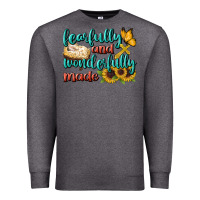 Charcoal Heather Fearfully And Wonderfully Made Premium Sweatshirt - BundleAndBundleShop