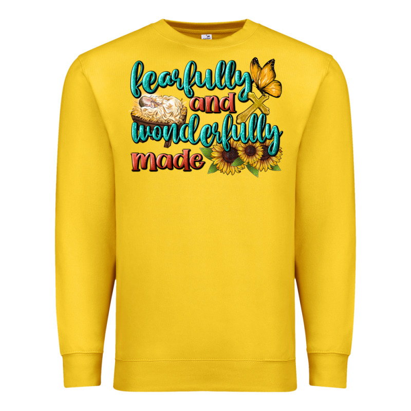 Fearfully And Wonderfully Made Premium Sweatshirt by BundleAndBundleShop | Teevron