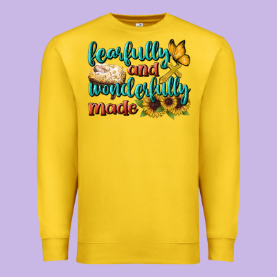 Fearfully And Wonderfully Made Premium Sweatshirt Designed By Bundleandbundleshop