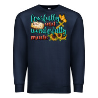 Navy Fearfully And Wonderfully Made Premium Sweatshirt - BundleAndBundleShop