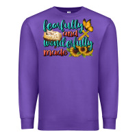 Purple Fearfully And Wonderfully Made Premium Sweatshirt - BundleAndBundleShop