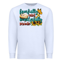 White Fearfully And Wonderfully Made Premium Sweatshirt - BundleAndBundleShop