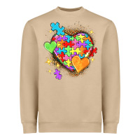 Mushroom Autism hearts Heavyweight Sweatshirt - NancyCooperArtShop
