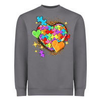 Storm Autism hearts Heavyweight Sweatshirt - NancyCooperArtShop