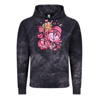 Cloud Black retro valentines day Vintage Hoodie - LillyAllenDesigns