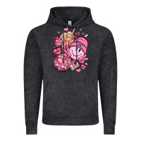 Vintage Black retro valentines day Vintage Hoodie - LillyAllenDesigns