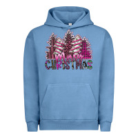 Pigment Pebble Blue Merry Christmas Urban Hoodie - SublimationCraftShop