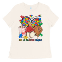 Bone take me out to the ballgame  autism baseball Ladies Tee - MaliasSmallBusiness