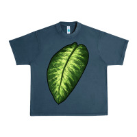 Midnight Navy Dumb Cane Leaf Urban Heavy Tee - LillyAllenDesigns