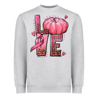 Heather Grey love cancer pumpkin Heavyweight Sweatshirt - texasbilliewilder