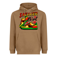 Toasted Coconut sneaker girl Heavyweight Hoodie - FaDigitalArtStudio