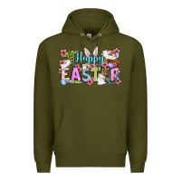 Army Green Happy Easter Nurse Premium Hoodie - OliviaCreatesArt