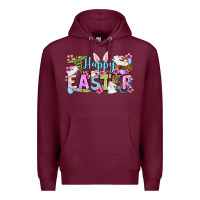 Burgundy Happy Easter Nurse Premium Hoodie - OliviaCreatesArt