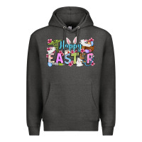 Charcoal Heather Happy Easter Nurse Premium Hoodie - OliviaCreatesArt