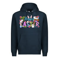 Navy Happy Easter Nurse Premium Hoodie - OliviaCreatesArt