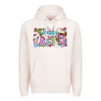 Pale Pink Happy Easter Nurse Premium Hoodie - OliviaCreatesArt