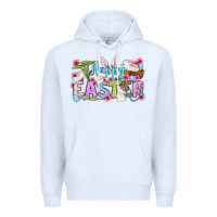 White Happy Easter Nurse Premium Hoodie - OliviaCreatesArt