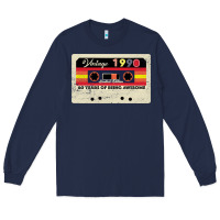 Navy vintage 1990 60th birthday cassette 30 years old 60 years Long Sleeve Tee - Bettercallsaul