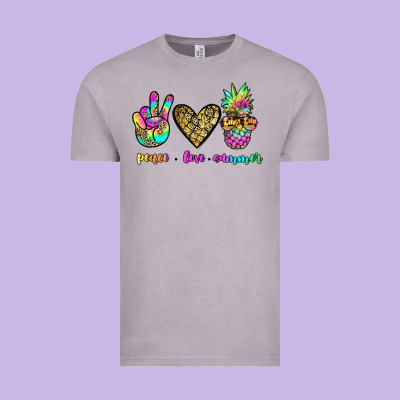 Peace Love Summer Vintage Tee Designed By Jahusdesignshop