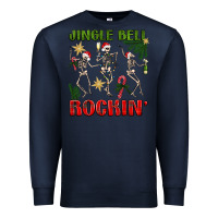 Navy Jingle Bell Rockin' Premium Sweatshirt - BundleAndBundleShop