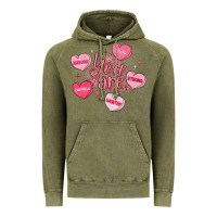Vintage Olive you are enough valentines day Vintage Hoodie - LillyAllenDesigns