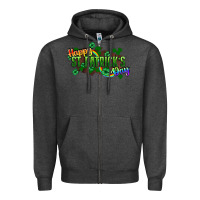 Charcoal Heather Happy St. Patrick's Day Zipper Hoodie - HowdyJamesFarm