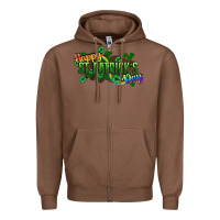 Chestnut Happy St. Patrick's Day Zipper Hoodie - HowdyJamesFarm