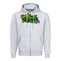 Heather Grey Happy St. Patrick's Day Zipper Hoodie - HowdyJamesFarm