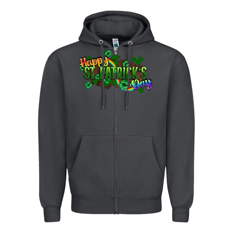 Happy St. Patrick's Day Zipper Hoodie by HowdyJamesFarm | Teevron