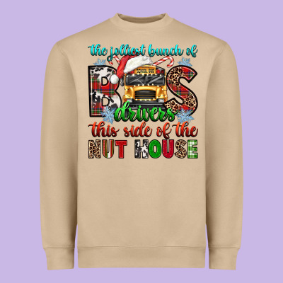 The Jolliest Bunch Of Drivers This Side Of The Nut Heavyweight Sweatshirt Designed By Texasbilliewilder