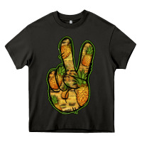 Asphalt Pineapple Peace Sign Heavy Core Tee - Jasminsmagicworld