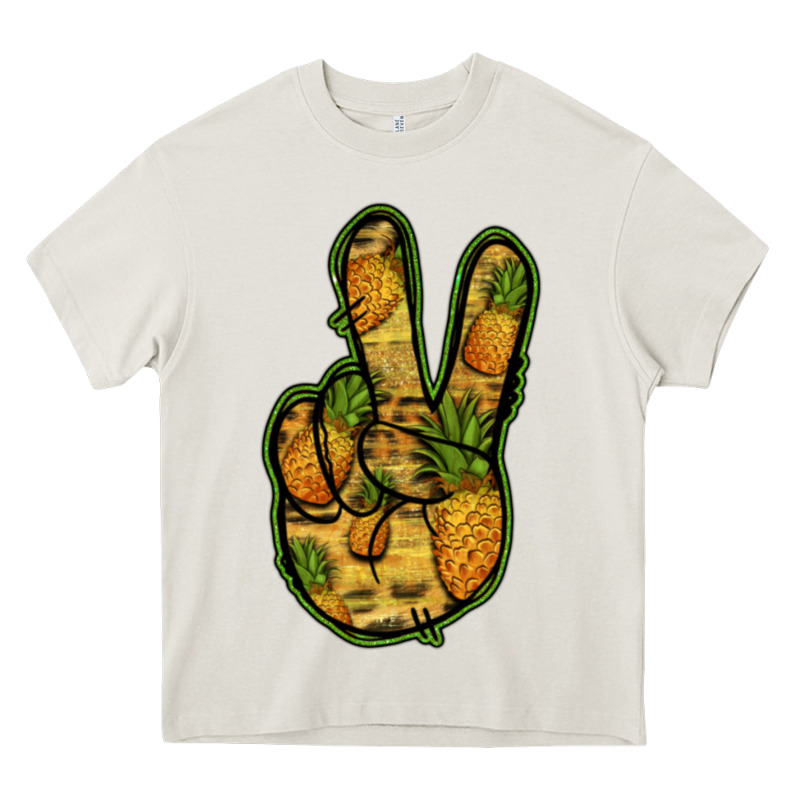 Pineapple Peace Sign Heavy Core Tee by Jasminsmagicworld | Teevron