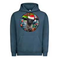 Pigment Midnight Navy christmas suffolk baby sheep ornament Urban Hoodie - LillyAllenDesigns