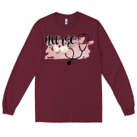 Burgundy Nurse Floral Long Sleeve Tee - Bettercallsaul