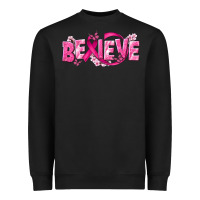 Black Cancer Believe Heavyweight Sweatshirt - NancyCooperArtShop