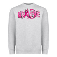 Heather Grey Cancer Believe Heavyweight Sweatshirt - NancyCooperArtShop