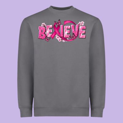 Cancer Believe Heavyweight Sweatshirt Designed By Nancycooperartshop