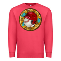 Cardinal baseball with sunflower round earrings Premium Sweatshirt - BundleAndBundleShop