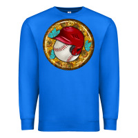 True Royal baseball with sunflower round earrings Premium Sweatshirt - BundleAndBundleShop