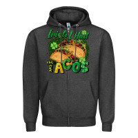 Charcoal Heather Irish i had tacos Zipper Hoodie - CowGirlArtShop