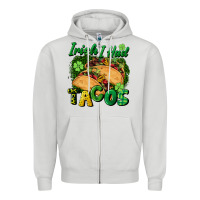 Dove Grey Irish i had tacos Zipper Hoodie - CowGirlArtShop
