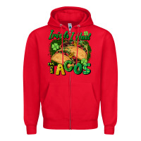 Red Irish i had tacos Zipper Hoodie - CowGirlArtShop