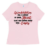 Bubblegum Pink grandchildren fill a space in your heart Ladies Tee - MaliasSmallBusiness